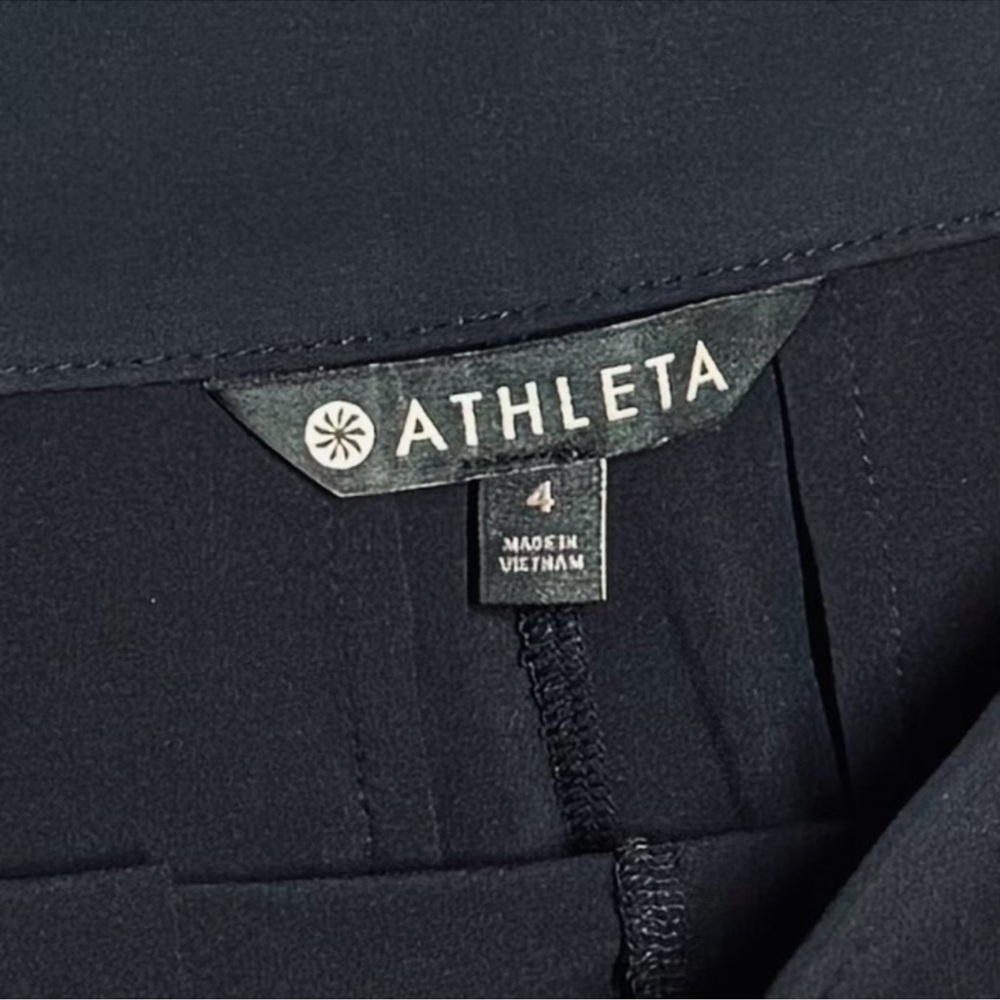 Athleta Gramercy Snap Button Wide Leg Pants Black Size 4 - Picture 7 of 9
